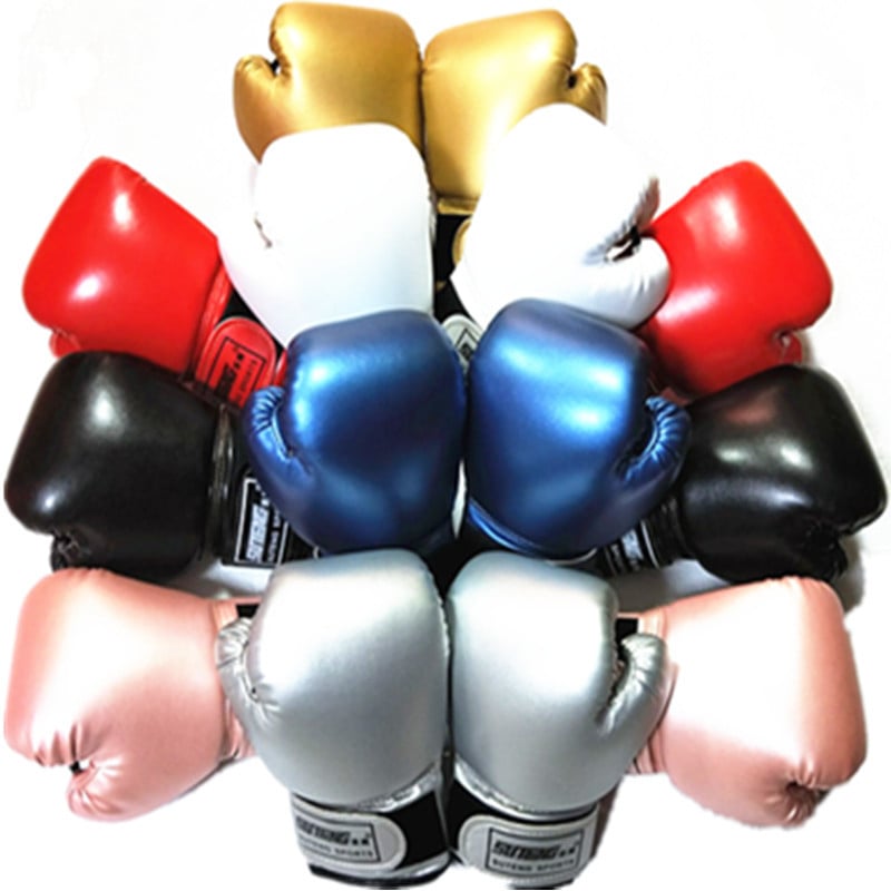 Sagitar mănuși de box pentru copii, culoare solidă perlată, cu căptușeală din spumă pentru antrenament Sandbag/Sanda