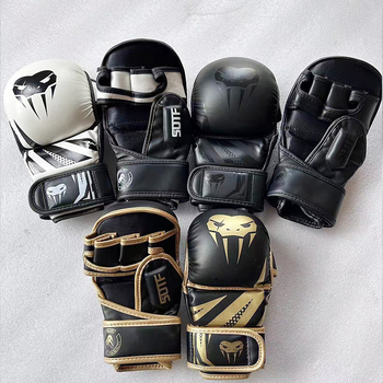 Mănuși de box pentru copii, cu degete parțial deschise, pentru antrenament MMA și Sanda, PU, 4–14 oz