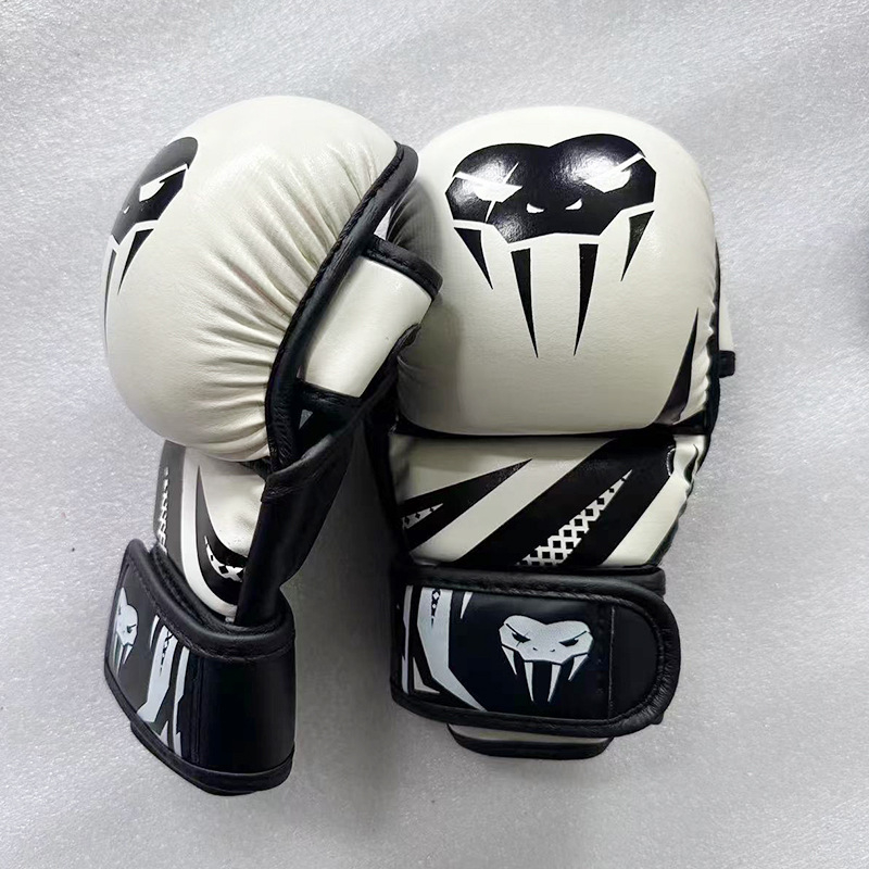 Mănuși de box pentru copii, cu degete parțial deschise, pentru antrenament MMA și Sanda, PU, 4–14 oz