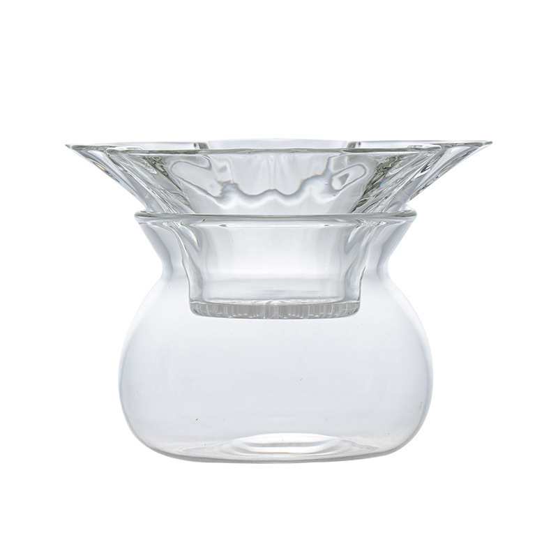 Set filtru ceai în formă de petala, din sticlă borosilicată rezistentă la căldură, filtru integrat pentru separarea ceaiului și apei, accesorii pentru ceai