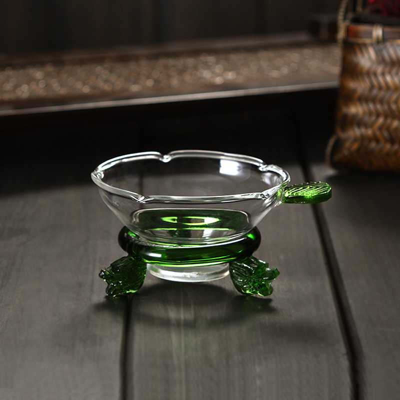 Filtru de ceai din sticlă borosilicată transparentă cu sită de filtrare
