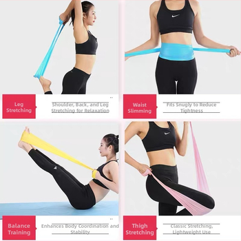 Bandă elastică de yoga pentru antrenamentul spatelui și umerilor, pentru bărbați și femei, modelare corporală, întindere și rezistență, tonifierea feselor