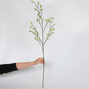 Ramură artificială verde pentru decorul sufrageriei, stil chinezesc modern