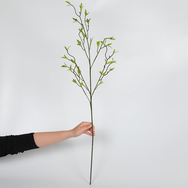 Ramură artificială verde pentru decorul sufrageriei, stil chinezesc modern