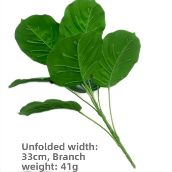 Plantă artificială verde-bonsai cu taro și măr verde pentru decor interior