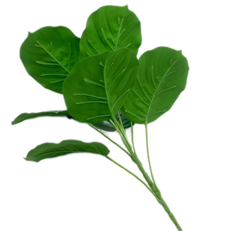 Plantă artificială verde-bonsai cu taro și măr verde pentru decor interior