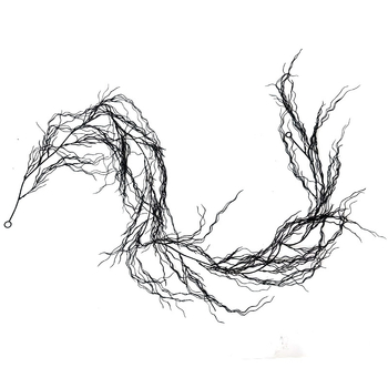 Ramuri artificiale din ratan pentru Halloween — buchet suspendat, decor din crengi uscate și liane, mustăți de dragon
