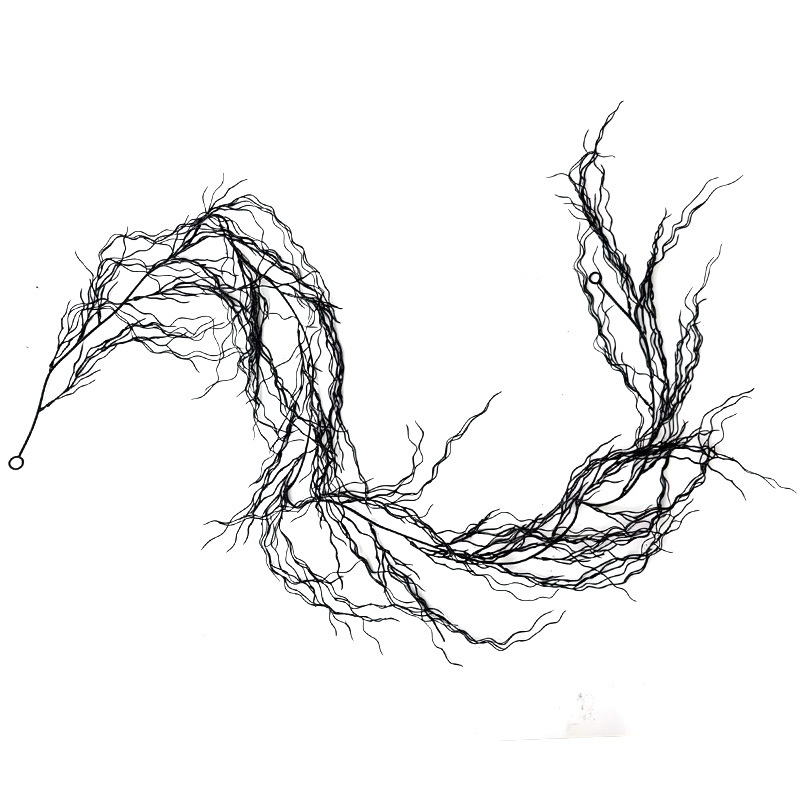 Ramuri artificiale din ratan pentru Halloween — buchet suspendat, decor din crengi uscate și liane, mustăți de dragon