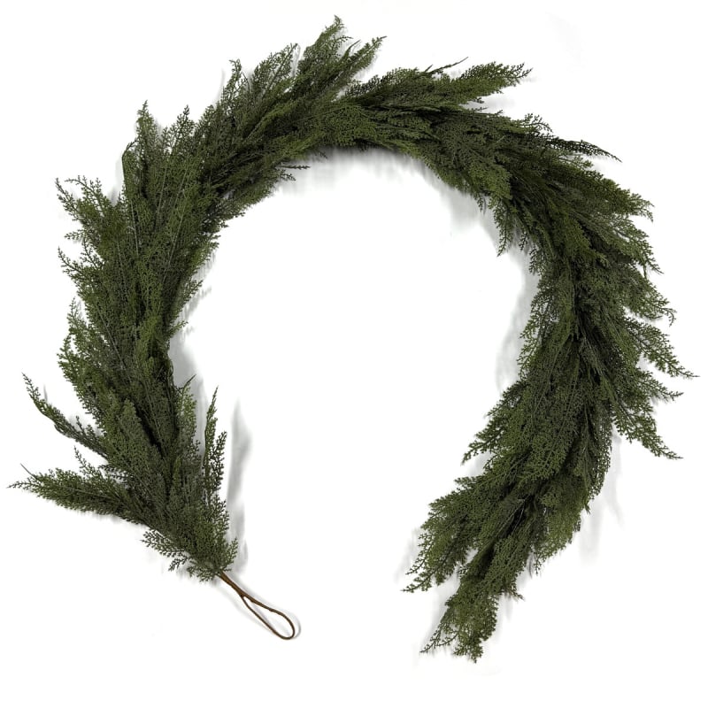 Plante verzi artificiale și vițe decorativ pentru interior, ghirlande cu ace de brad, brad și cedru, textură moale la atingere