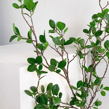 Plantă artificială cu frunză Milan, tulpină unică, decor de podea pentru nunți și casă