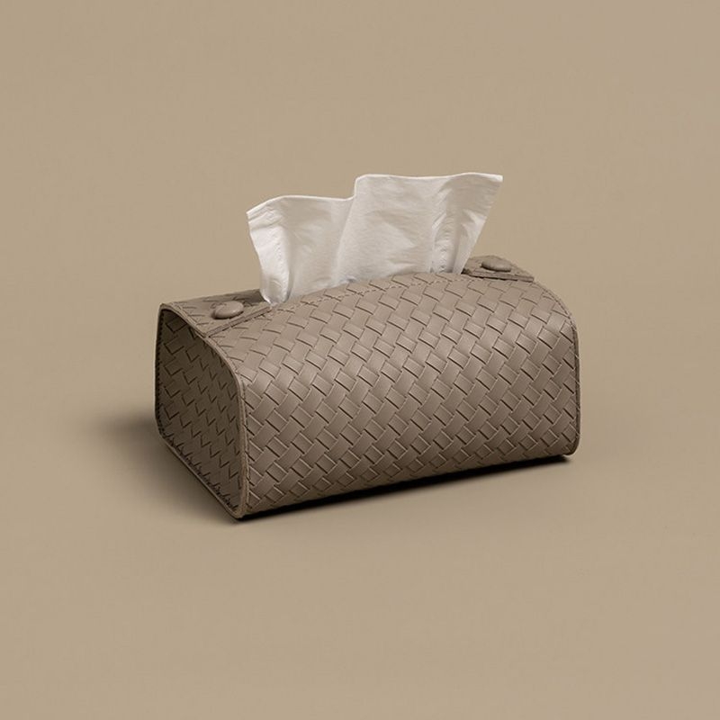 Cutie din piele pentru șervețele, pentru birou și măsuța de cafea, suport minimalist modern