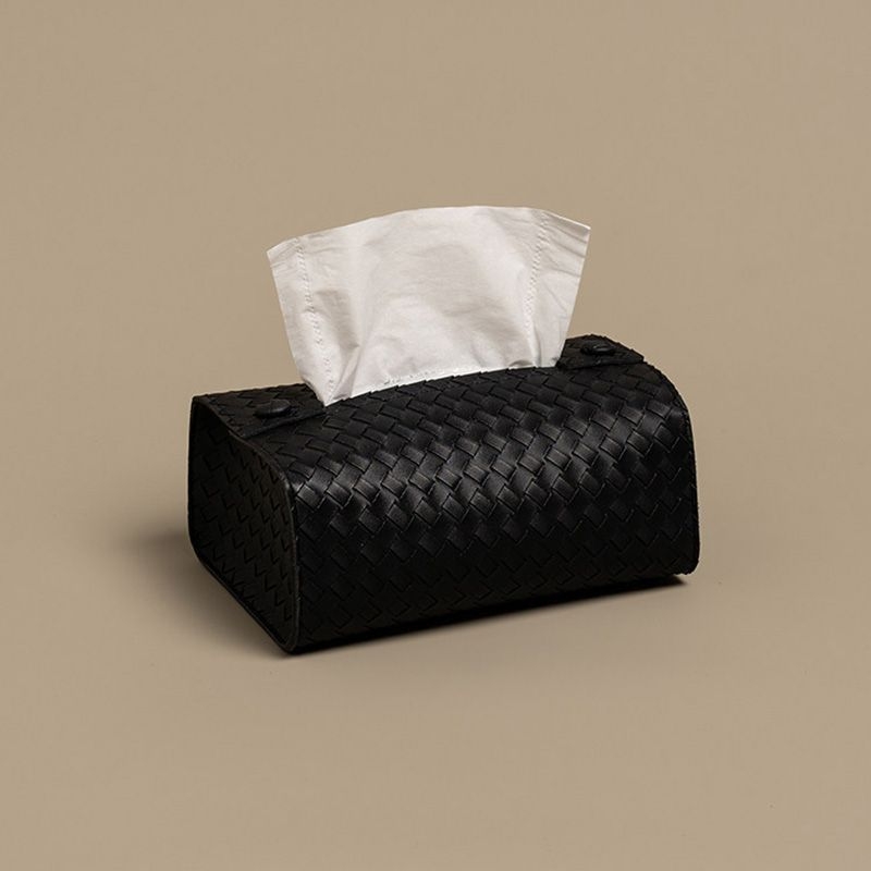 Cutie din piele pentru șervețele, pentru birou și măsuța de cafea, suport minimalist modern