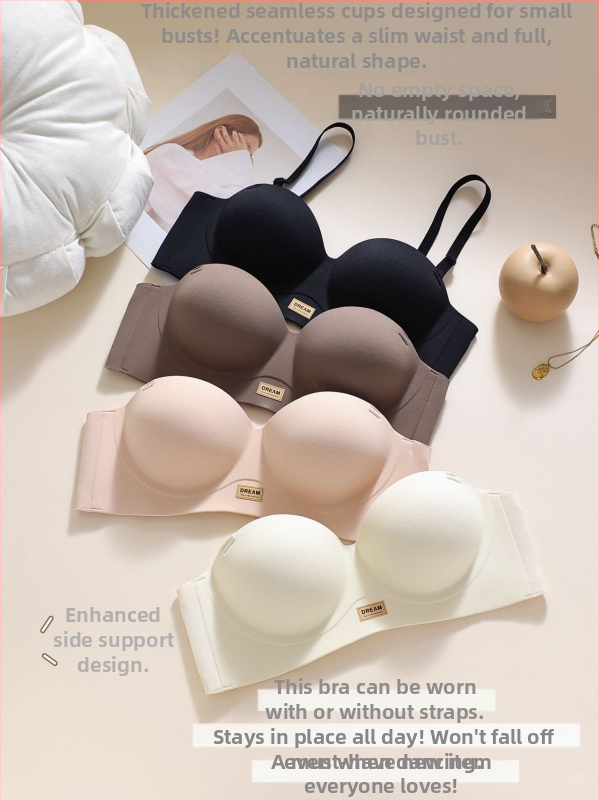 9335 Sutien push-up fără sârmă pentru femei, evidențiază sânii mici, anti-cădere