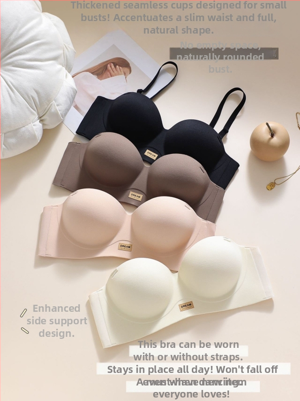 9335 Sutien push-up fără sârmă pentru femei, evidențiază sânii mici, anti-cădere