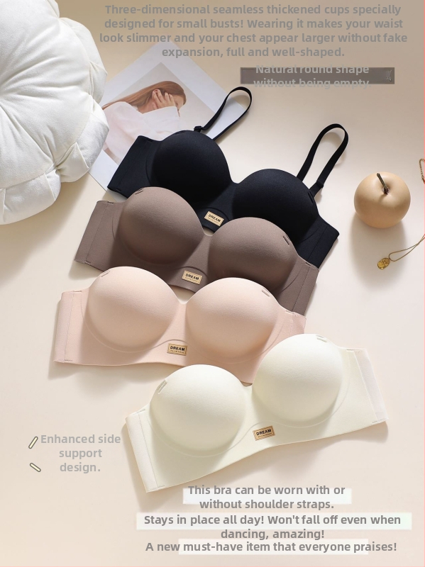 9335 Sutien push-up fără sârmă pentru femei, evidențiază sânii mici, anti-cădere