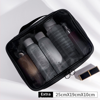 Geantă transparentă mare pentru machiaj, portabilă – organizator de cosmetică pentru călătorii, pentru femei