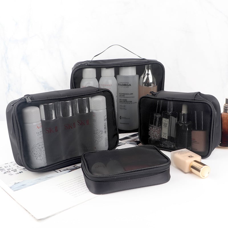 Geantă transparentă mare pentru machiaj, portabilă – organizator de cosmetică pentru călătorii, pentru femei