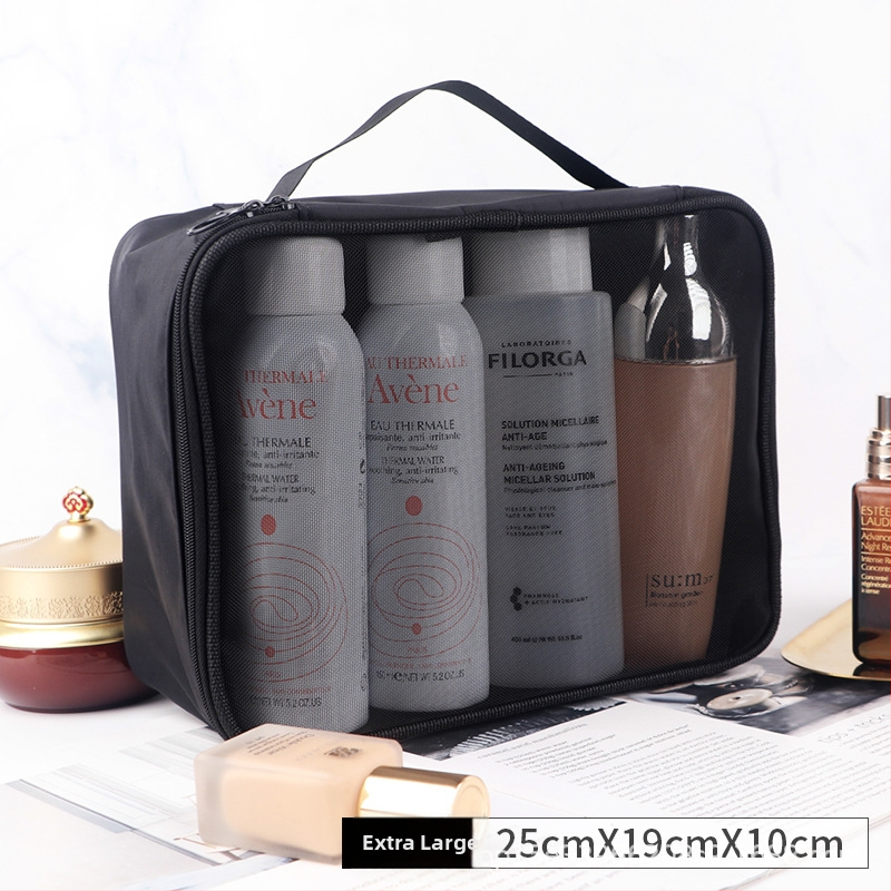 Geantă transparentă mare pentru machiaj, portabilă – organizator de cosmetică pentru călătorii, pentru femei