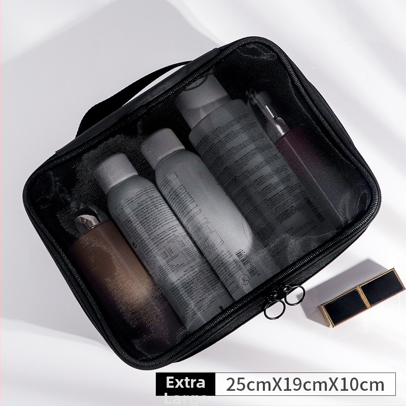Geantă transparentă mare pentru machiaj, portabilă – organizator de cosmetică pentru călătorii, pentru femei