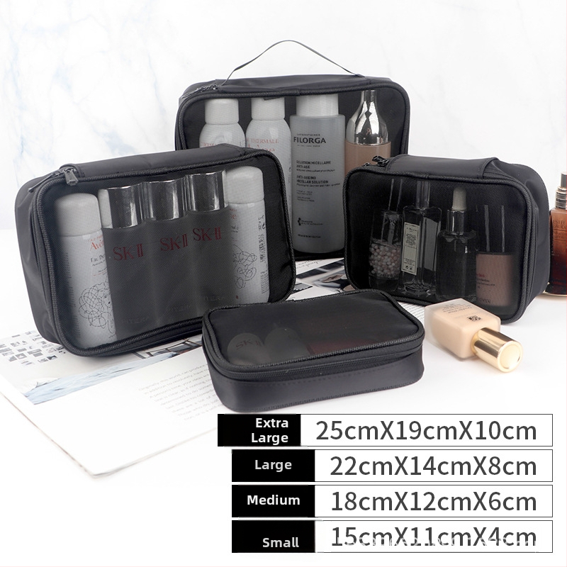 Geantă transparentă mare pentru machiaj, portabilă – organizator de cosmetică pentru călătorii, pentru femei