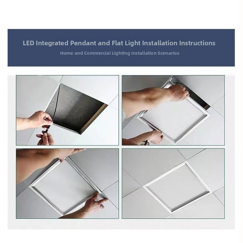 Lumină LED panou plat 600x600 mm cu grilă, plafon integrat de 60x60 cm, panou din aluminiu și placă din lână minerală