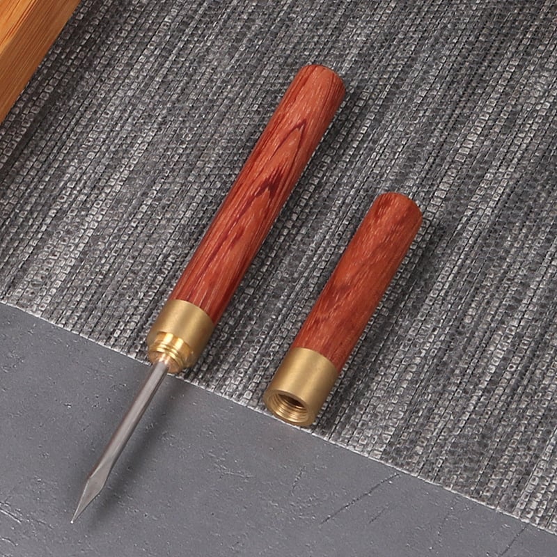Igla de ceai Ebony și Rosewood, accesorii pentru setul Kung Fu cu tavă de ceai decorativă, unealtă Pu-erh de deschidere, cuțit pentru ceai negru, dimensiune mică