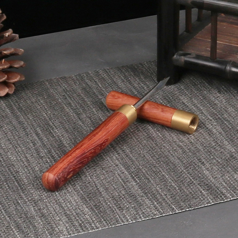 Igla de ceai Ebony și Rosewood, accesorii pentru setul Kung Fu cu tavă de ceai decorativă, unealtă Pu-erh de deschidere, cuțit pentru ceai negru, dimensiune mică