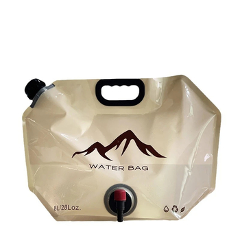 Sac de apă pentru exterior, 8 L, portabil și pliabil, pentru camping și utilizare în mașină, de calitate alimentară