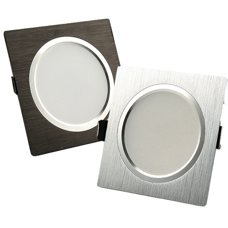 Lumină LED grilă, downlight cu un singur LED, lampă de tavan dreptunghiulară, downlight încastrat cu grilă, 10x10 cm și 15x15 cm
