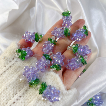 Cristale handmade, seria Fructe, mărgele DIY pentru bijuterii: coliere, brățări, lanțuri de telefon, pandantive și cercei