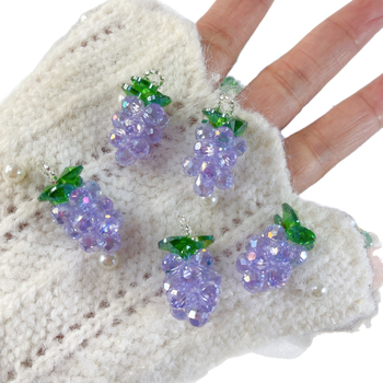 Cristale handmade, seria Fructe, mărgele DIY pentru bijuterii: coliere, brățări, lanțuri de telefon, pandantive și cercei