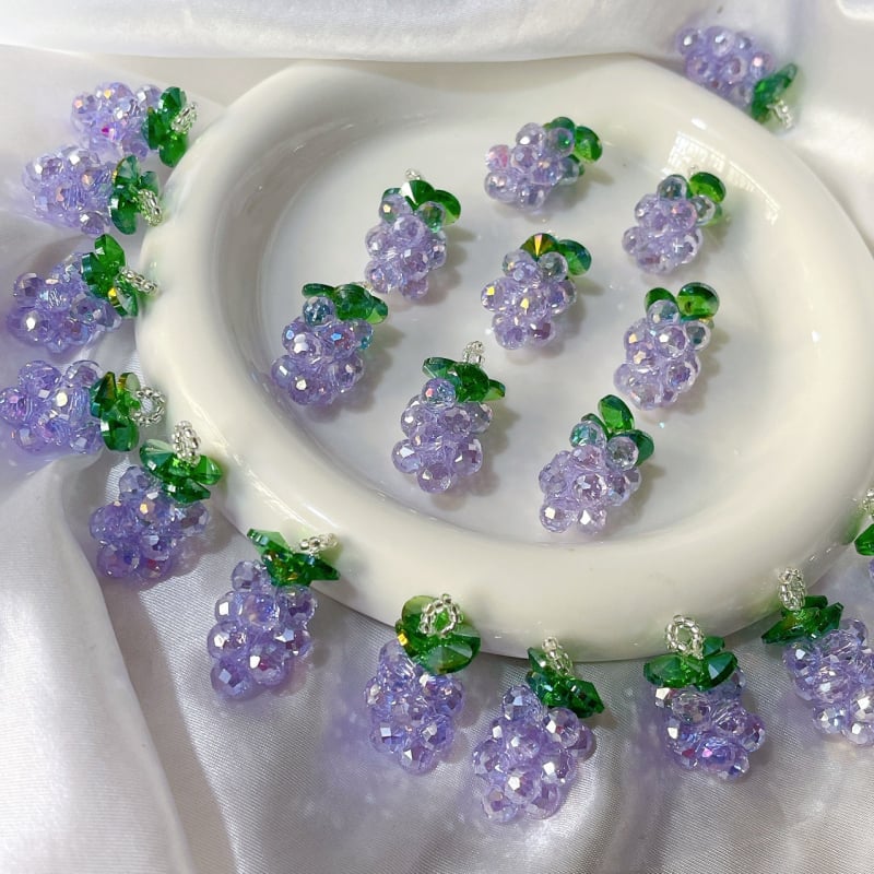 Cristale handmade, seria Fructe, mărgele DIY pentru bijuterii: coliere, brățări, lanțuri de telefon, pandantive și cercei