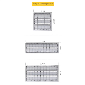Lampa panou LED cu grilă 600×600, corp încastrat pentru birou, tub T5/T8
