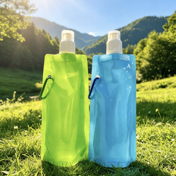 Geantă de apă portabilă pentru drumeții și camping, pliabilă, rezervor de apă din plastic, auto-susținută