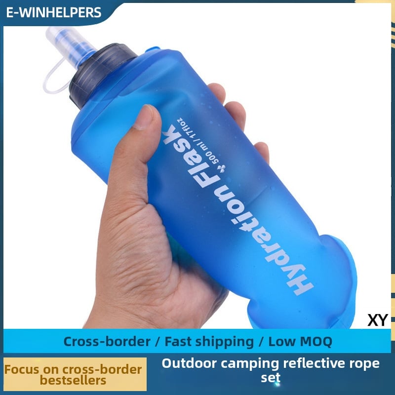Geantă de apă portabilă pentru exterior, 500 ml, TPU, impermeabilă, pentru drumeții și activități în aer liber