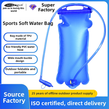 Sac de hidratare TPU pliabil, 3L, cu tub de băut pentru activități în aer liber