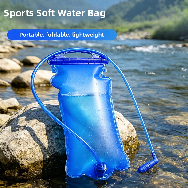 Sac de hidratare TPU pliabil, 3L, cu tub de băut pentru activități în aer liber