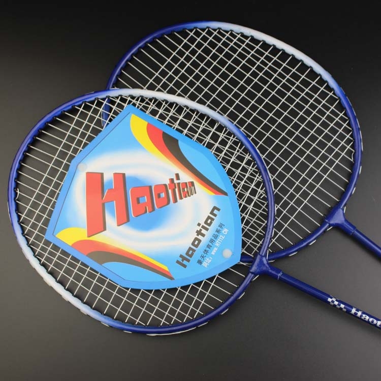 Rachetă de badminton Haotian 105, set de 2 bucăți, cadru din aliaj feros, husă inclusă