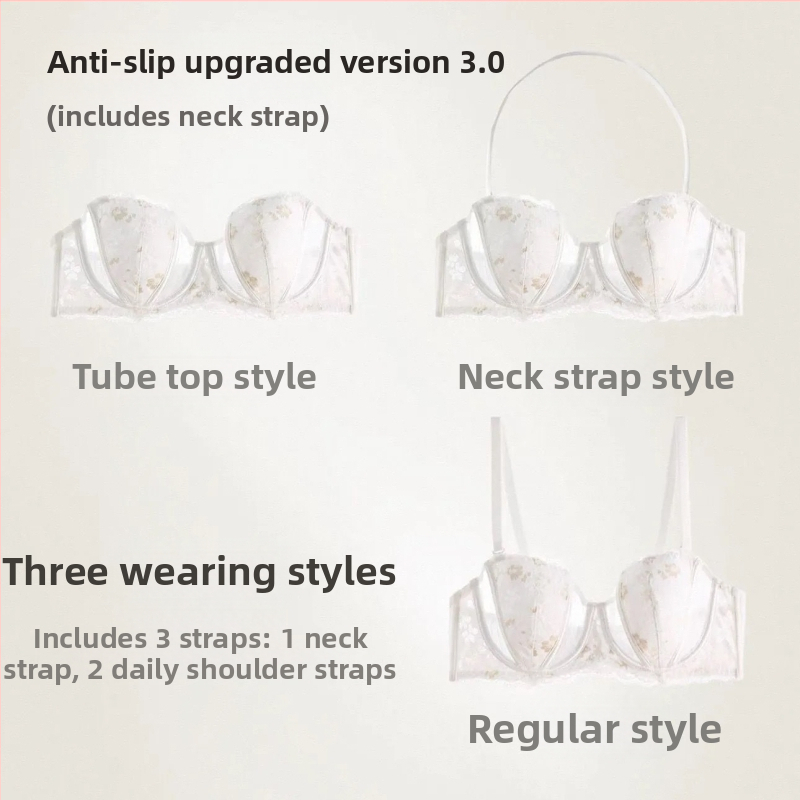 Sutien sexy în stil franțuzesc, dantelă brodată, respirabil, lift de sus, minimizator pentru sâni mari, cu arc moale