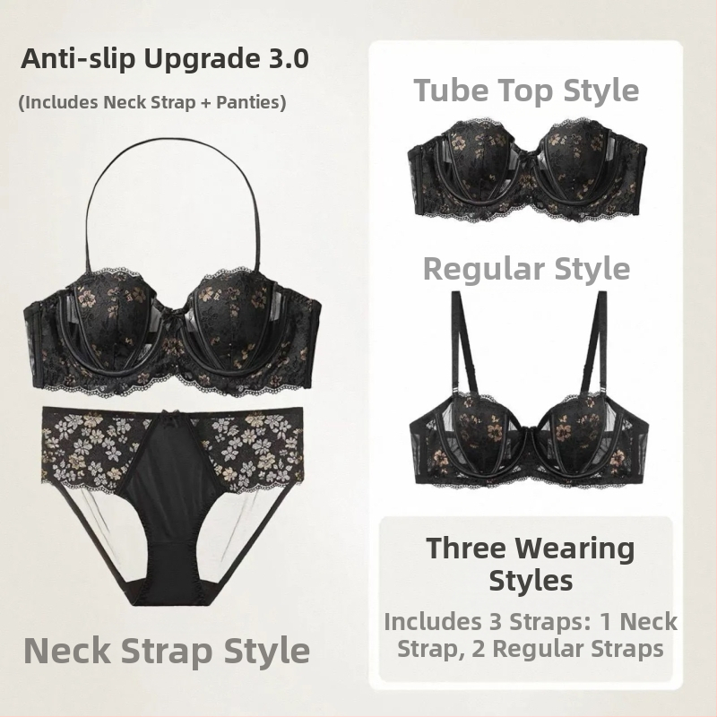 Sutien sexy în stil franțuzesc, dantelă brodată, respirabil, lift de sus, minimizator pentru sâni mari, cu arc moale