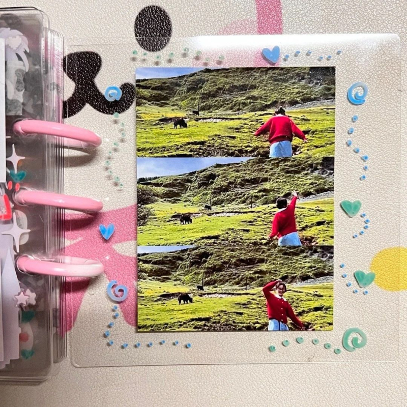 Planner acrilic DIY cu album foto creativ, carte de colaj cu foi libere, Guka – urmărirea vedetelor, stil Instagram