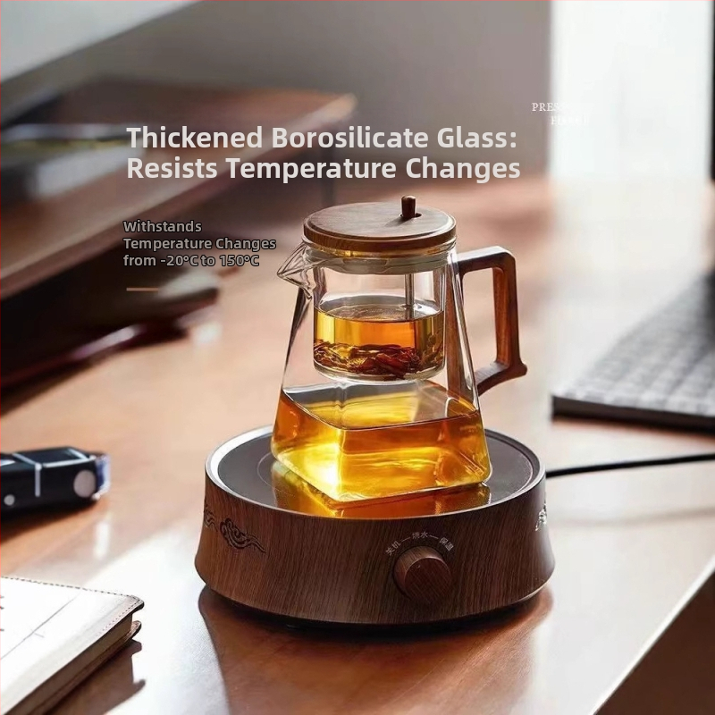 Čajová kanvica Elegant Tea Infuser, 2025, žiaruvzdorné sklo, do domácnosti a kancelárie, s oddelením čaju od vody, na kvetinové čaje