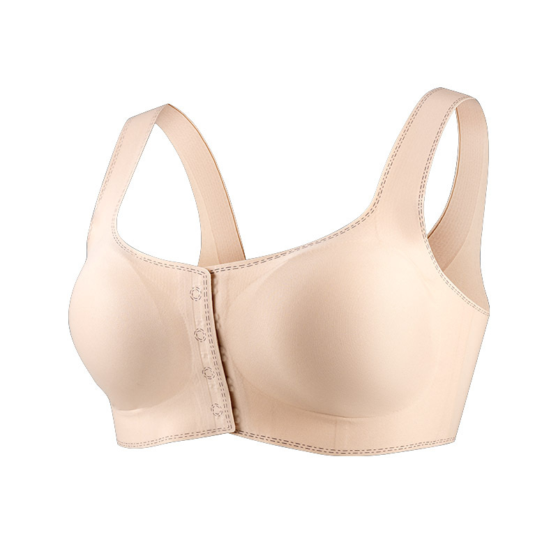 Bustier din mătase, fără cusături, bretele late, închidere frontală