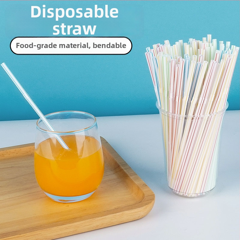 Paie de unică folosință, colorată, flexibilă, pentru sucuri și băuturi carbogazoase