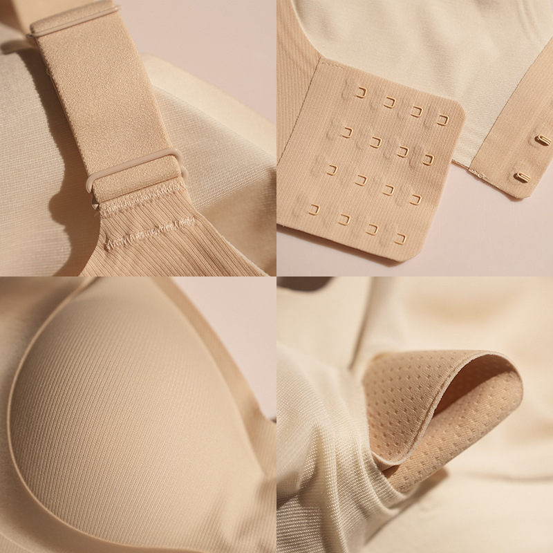 Bolong Primăvara 2025 Sutien subțire din Mulberry Silk, Dublă ridicare, fără arc, Sutien de modelare pentru femei