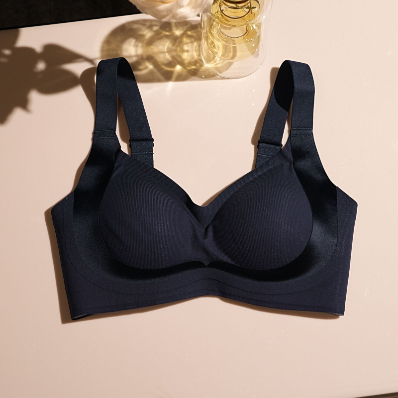 Bolong Primăvara 2025 Sutien subțire din Mulberry Silk, Dublă ridicare, fără arc, Sutien de modelare pentru femei