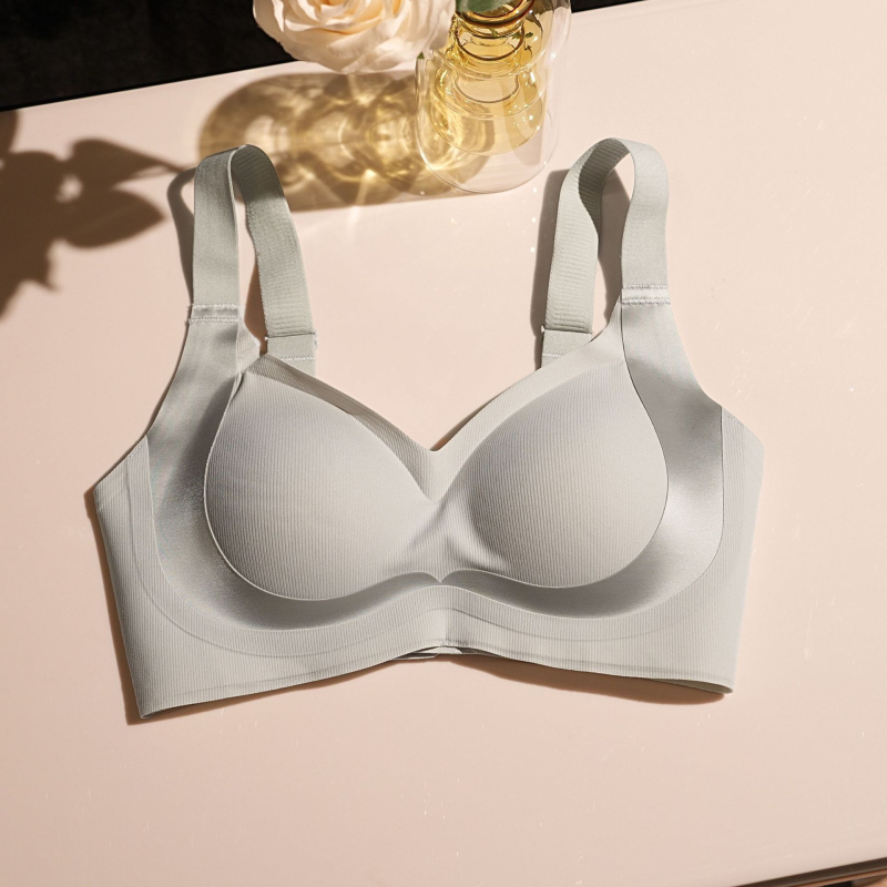 Bolong Primăvara 2025 Sutien subțire din Mulberry Silk, Dublă ridicare, fără arc, Sutien de modelare pentru femei