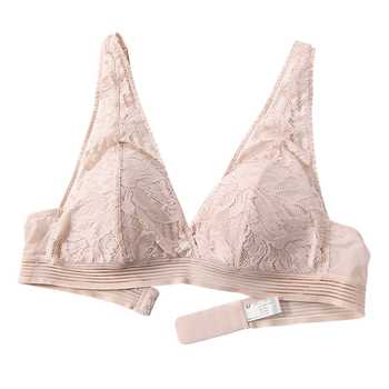 Sutien triunghiular din mătase Mulberry, ultra-subțire, fără sârmă, dantelă, confortabil