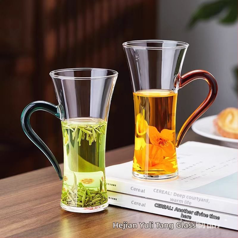 Ceașă de sticlă pentru ceai verde, destinat femeilor, transparentă, stil minimalist, model 2025 de înaltă clasă – Hou Kui Cup