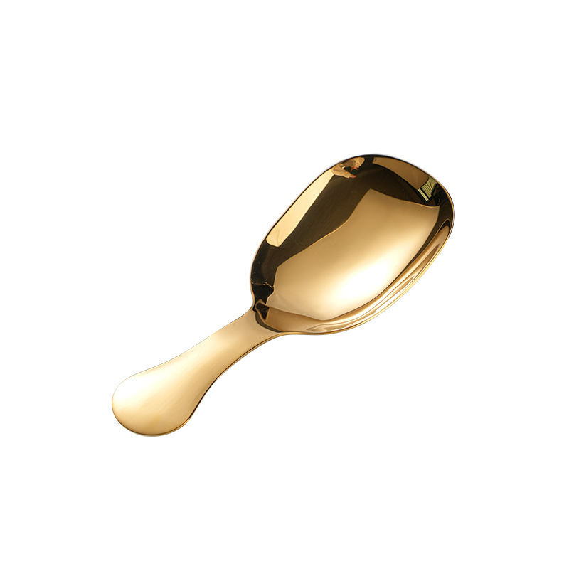 Lingură de ceai din oțel inoxidabil, mâner scurt, cupă îngroșată pentru ceai, lingură pentru boabe de cafea, lingură de măsurare, lingură pentru înghețată și desert, linguriță pentru frunze de ceai, uz casnic